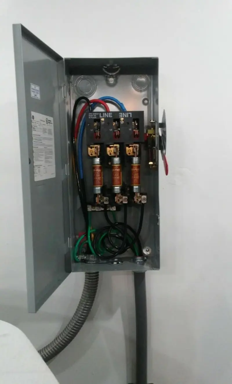 Three-phase disconnect switch installed for Electrical Wiring & Rewiring in Mokena